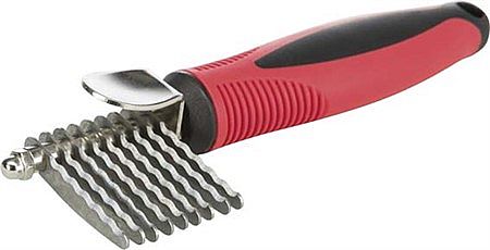 Fur detangler, serrated edge, plastic/metal, 16 cm