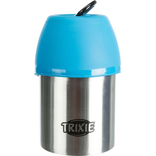 Bottle with bowl, stainless steel/plastic, 0.3 l