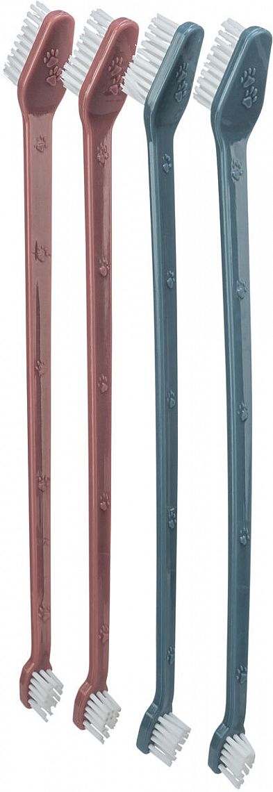 Trixie set obojstranných zubných kefiek, 23 cm, 4 pcs.
