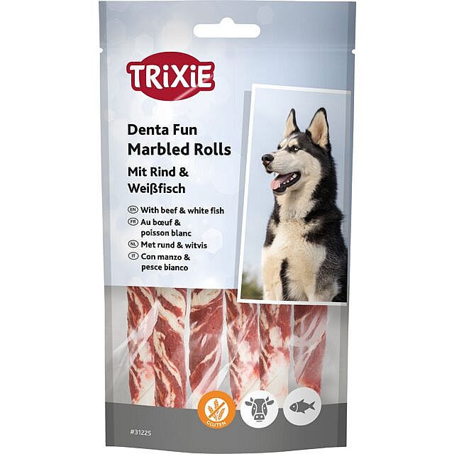 Denta Fun Marbled Beef Chewing Rolls, 12 cm, 6 pcs./70 g
