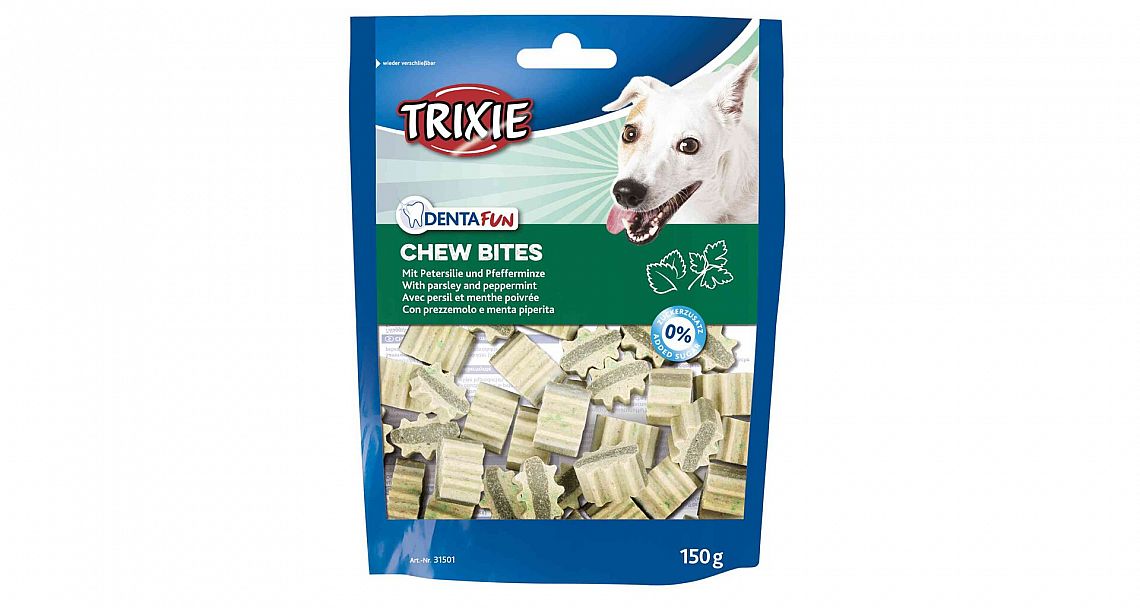 Denta Fun Chew Bites, parsley/peppermint, 150 g