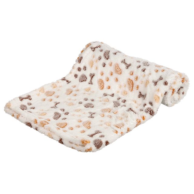Lingo blanket, soft fleece, 100 × 75 cm, white/beige