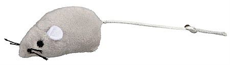 Mouse, plush, catnip, 5 cm, bulk, grey