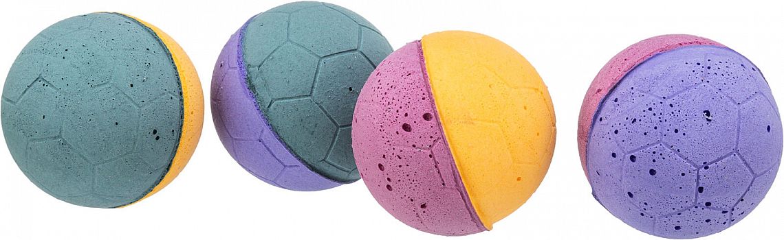 Set of soft balls, soft rubber, ø 4.3 cm, 4 pcs.