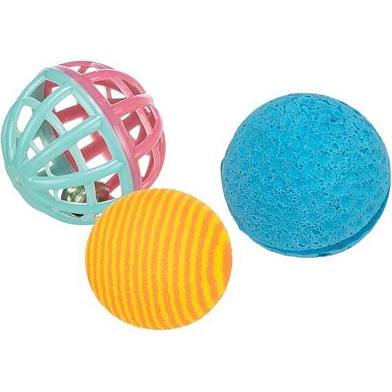 Set of balls, various types, ø 4 cm, 3 pcs.