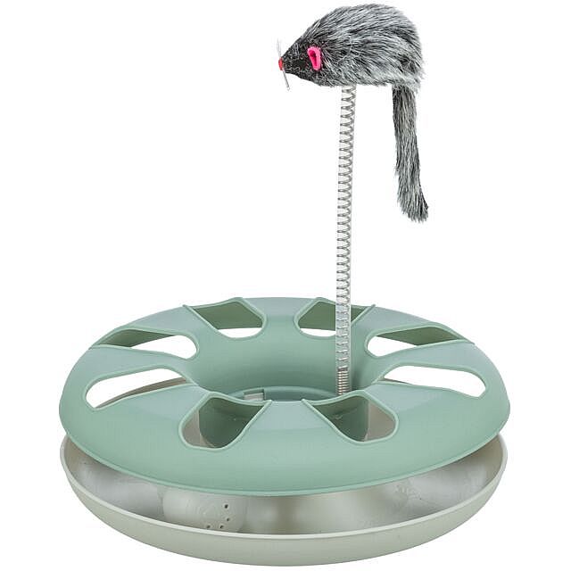 Crazy Circle with plush mouse, plastic, ø 24 × 29 cm