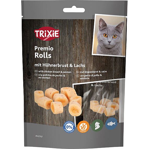 Premio Rolls with chicken breast and salmon 50g