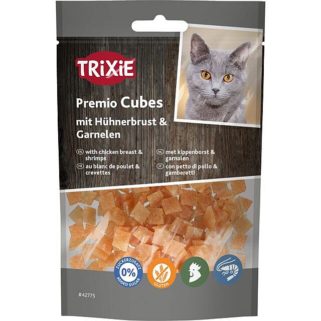 Premio Cubes with chicken breast & shrimps 50g