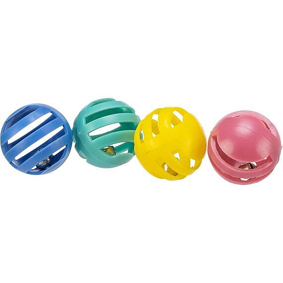 Set of rattling balls, plastic, ø 4 cm, 4 pcs.