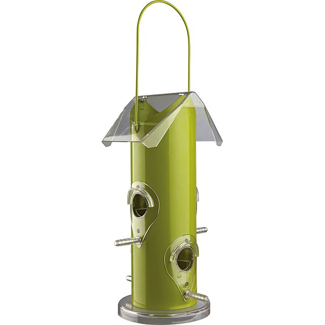 Bird feeder, metal/plastic, 800 ml/25 cm, green