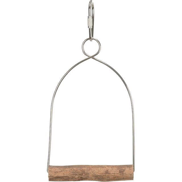 Arch swing, wire/wood, 8 × 15 cm