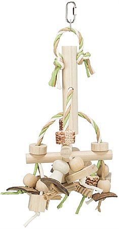 Toy with paper bands, wood, coloured, 31 cm, multi coloured