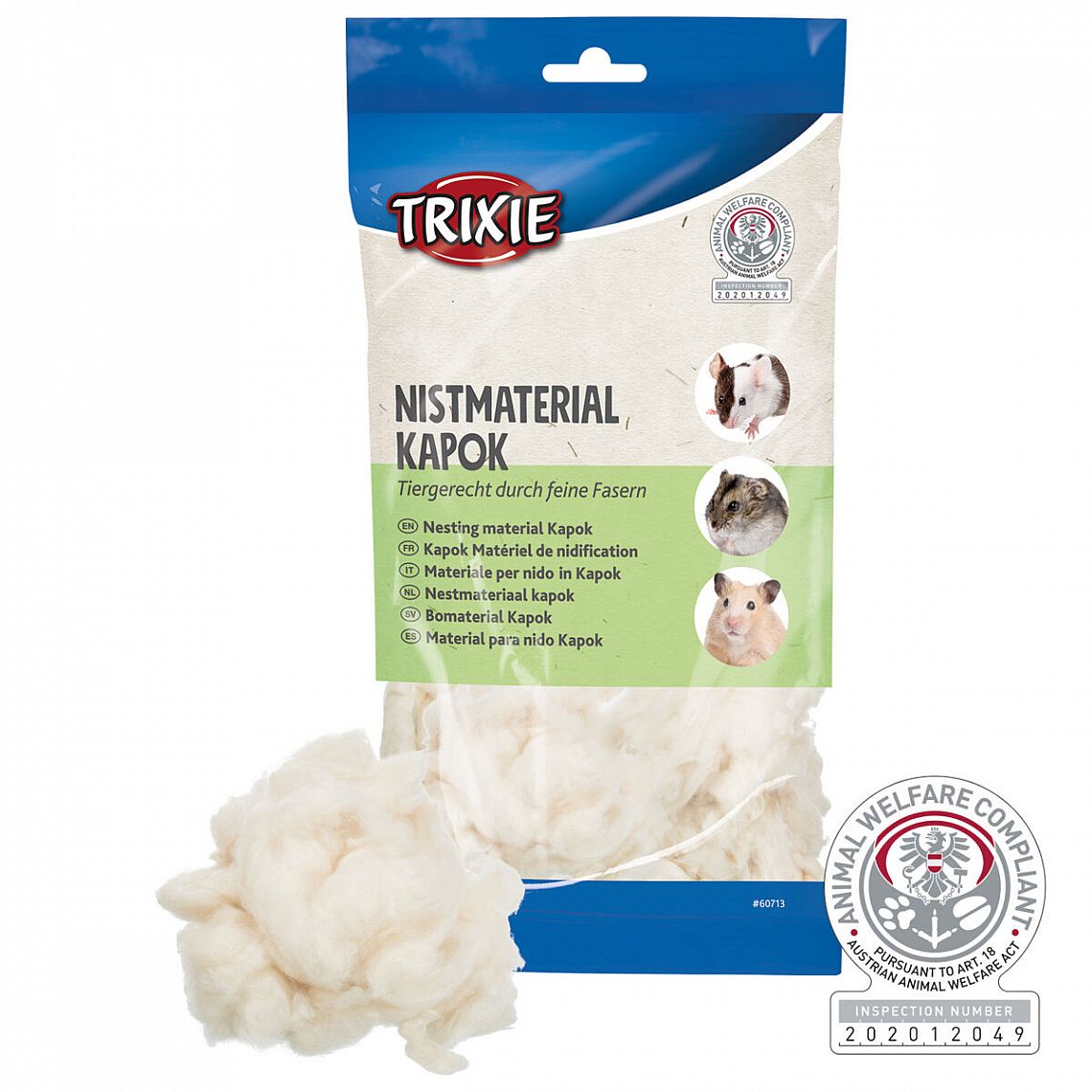 Nesting material, kapok, 40 g, cream