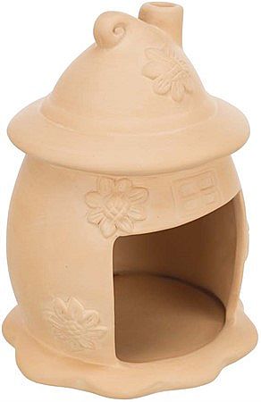 Ceramic house, mice, ø 11 × 14 cm, terracotta