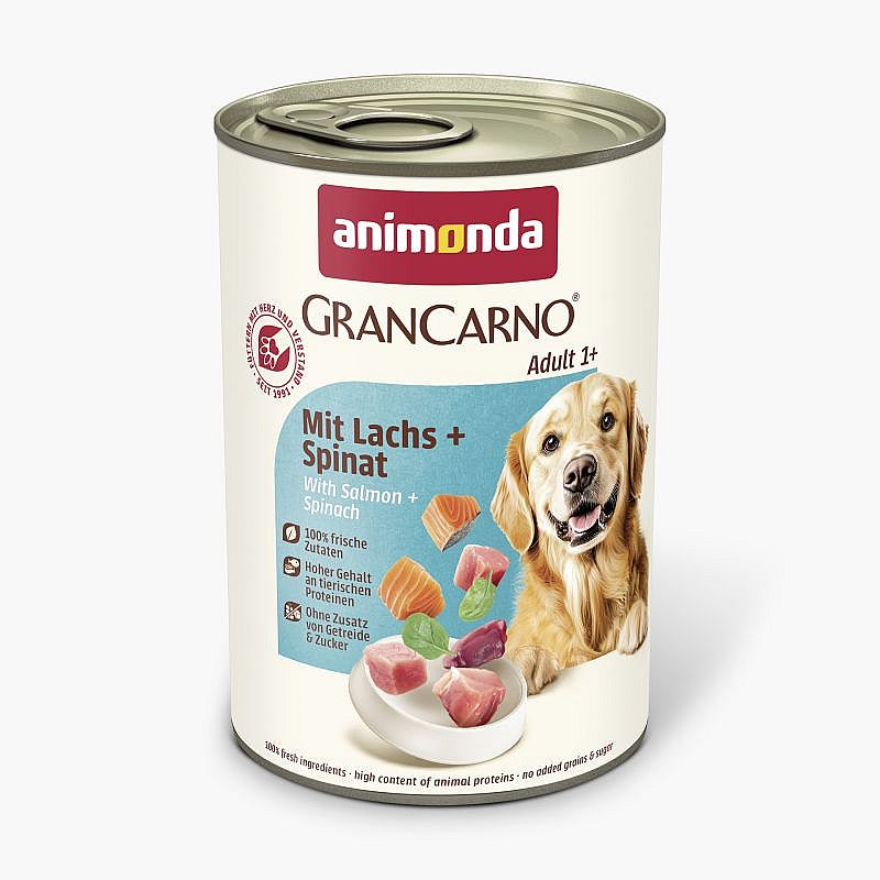 Animonda Konzerva GranCarno ADULT losos, spenat 400 g