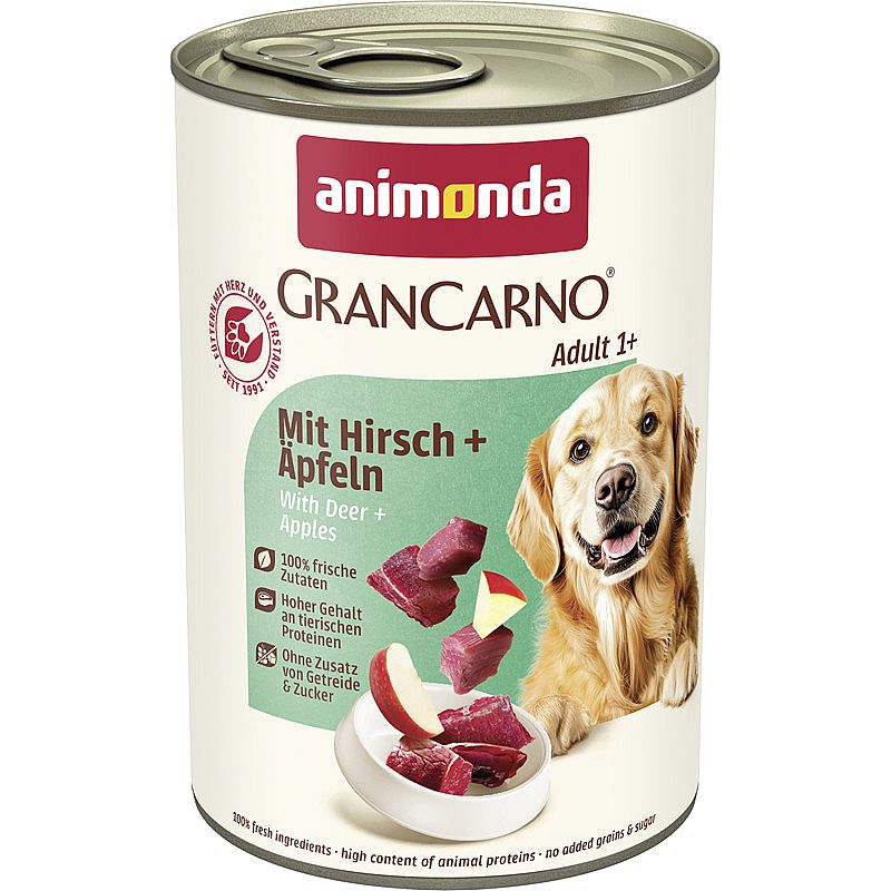 Animonda Konzerva GranCarno ADULT jelen, jablko 400 g