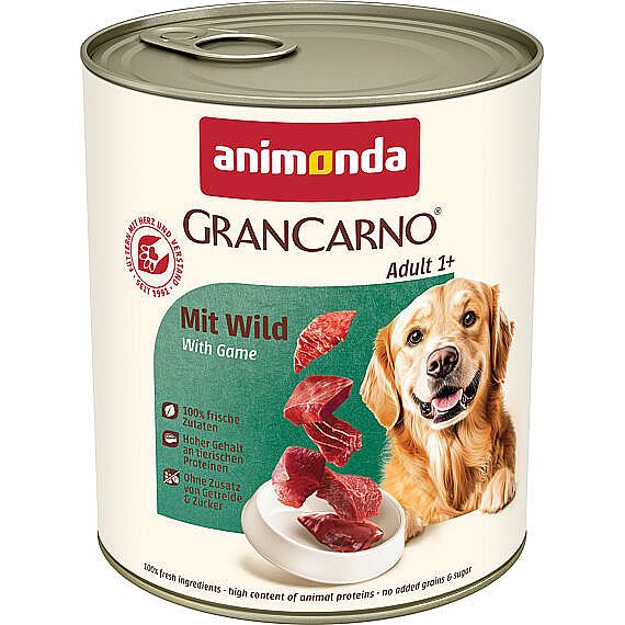 Animonda Konzerva GranCarno ADULT jelen, jablko 800 g