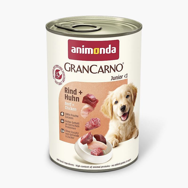 Animonda Konzerva GranCarno JUNIOR hovadzie + kura 400 g