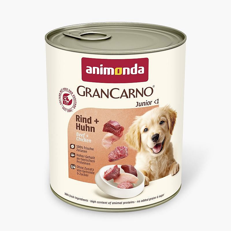 Animonda Konzerva GranCarno JUNIOR hovadzie, kura 800 g