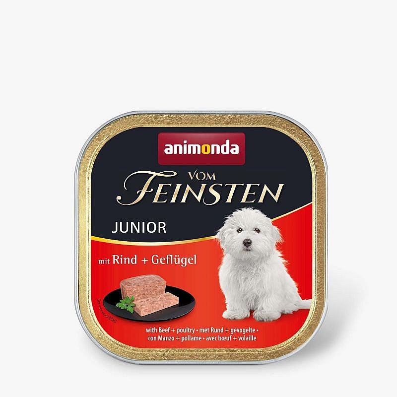 Animonda Konzerva Vom Feinsten JUNIOR hovadzie, hydina 150 g