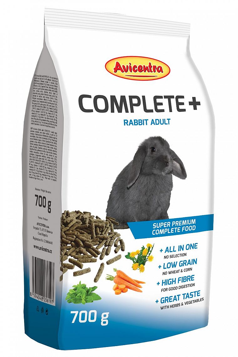 Avicentra COMPLETE+ 700g - dospelý zajac