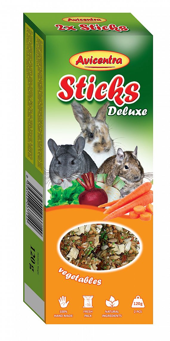 Avicentra Tycinky pre velké hlodavce zelenina 2ks 120g
