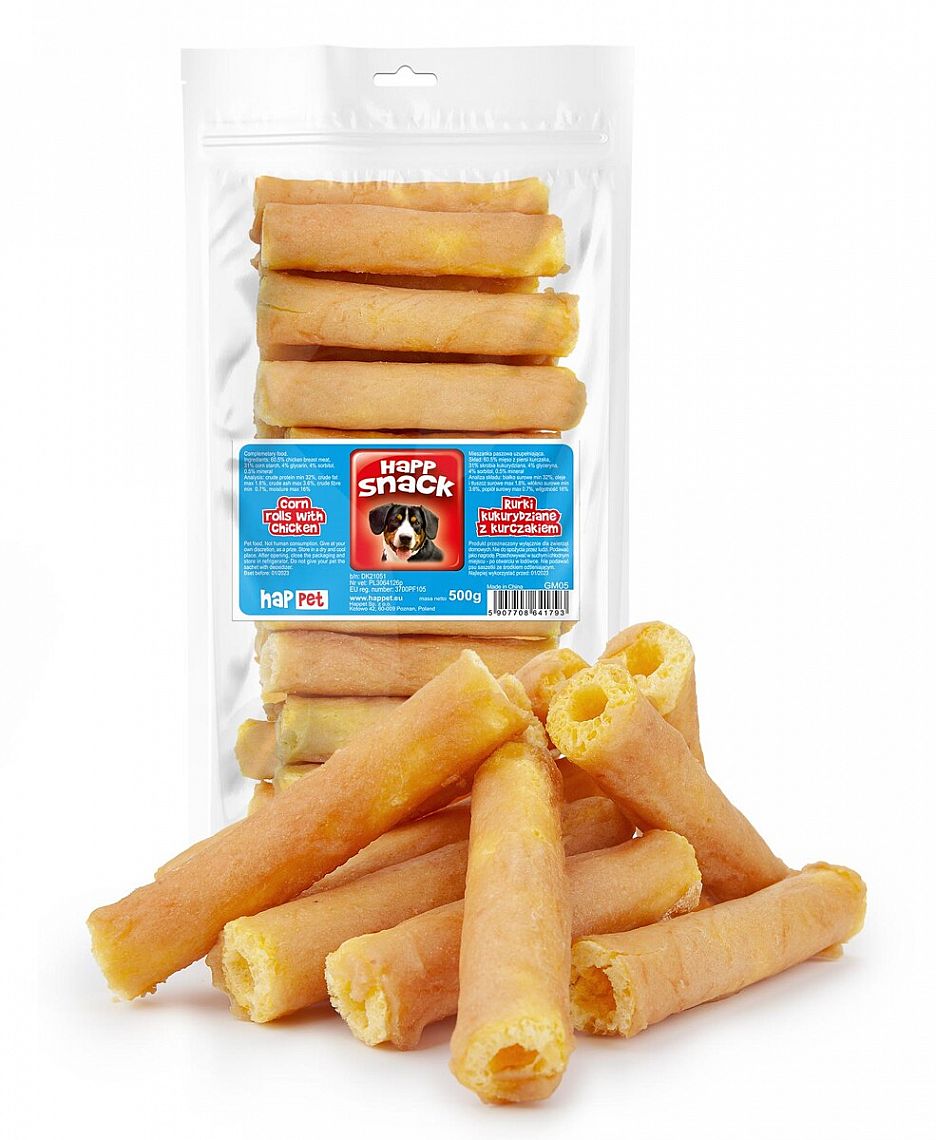 Kukuričné rolky s kuracím mäsom, 500g