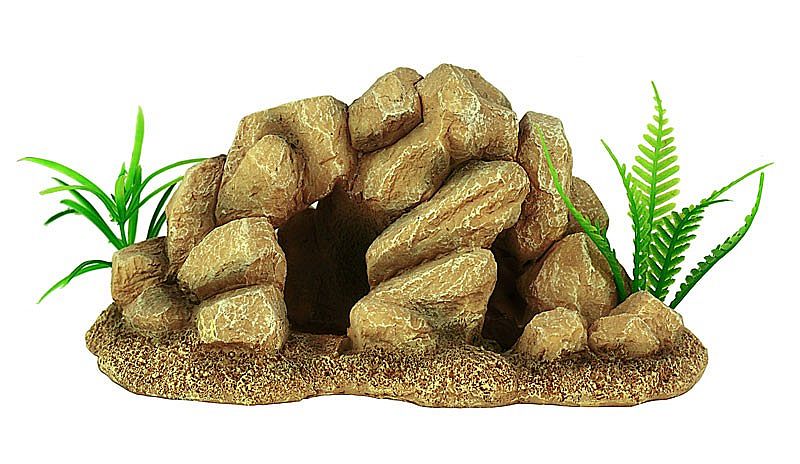 Kamenná jaskyna 21,5 cm - akva. dekorácia