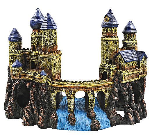 Zámok na skalách 33 cm - akva. dekorácia