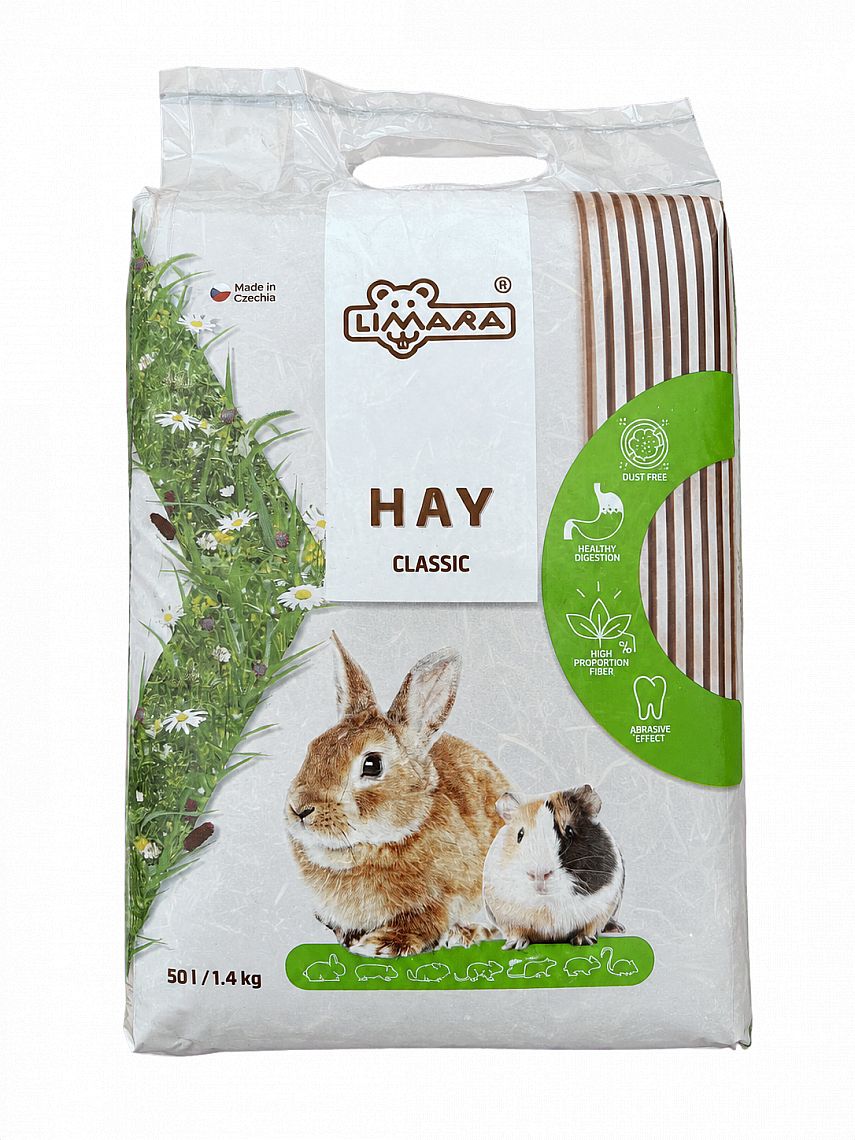 Seno 50l/ 1,4 kg LIMARA – lúcne seno pre králiky, morcatá a hlodavce