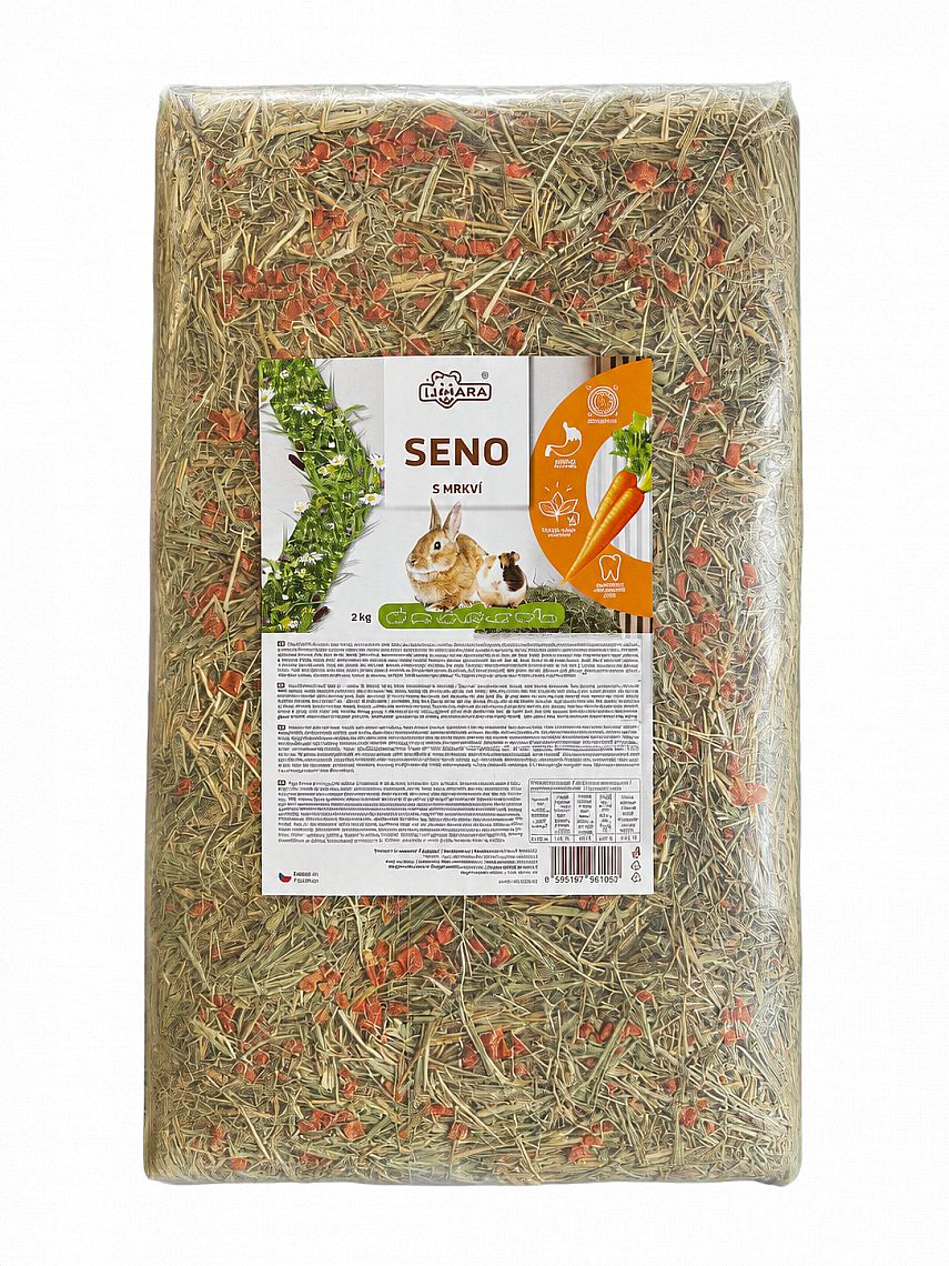 Seno s mrkvou 60l/ 2 kg LIMARA – seno pre králiky, morcatá a hlodavce