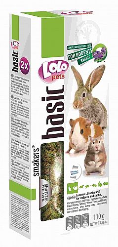 LOLO Tycinka pre hlodavce 2ks - lucerna 110g