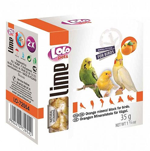 LOLO Min. kamene pre vtáky 35g - pomaranc