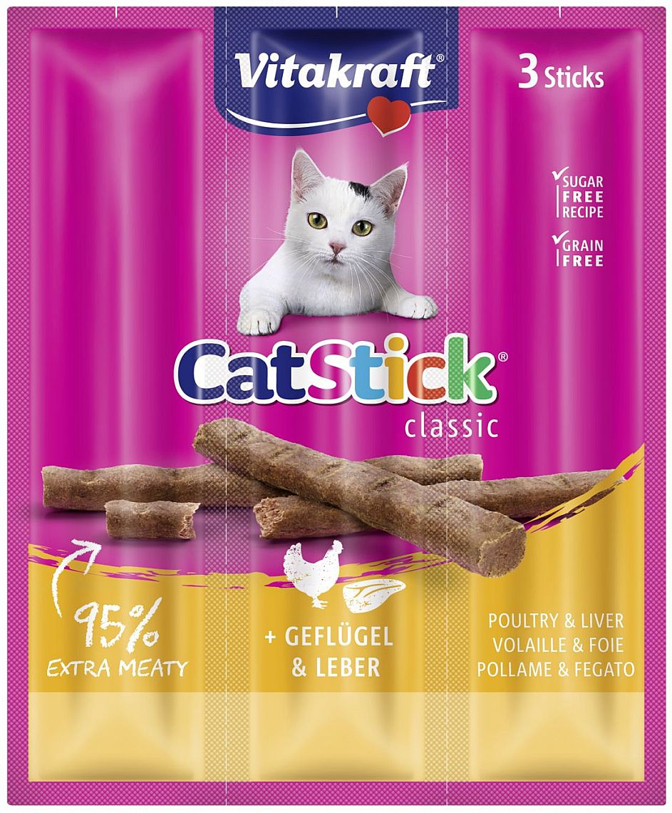 VK Cat stick min.poultr/liver 3ks 18g